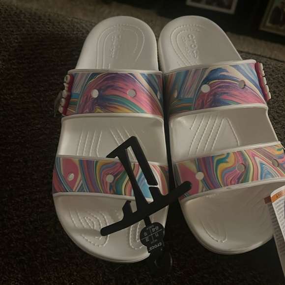 Crocs multi color with white sole - Picture 1 of 5